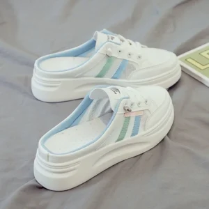 Breathable Canvas Half Slippers
