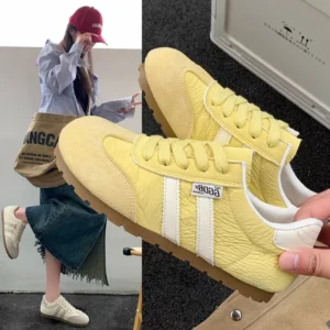 Lightweight White Flat Sneakers