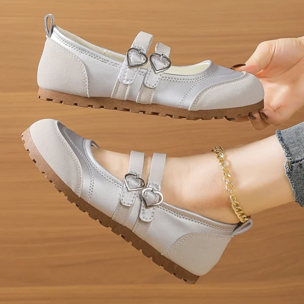 Retro Buckle Mary Jane Flats