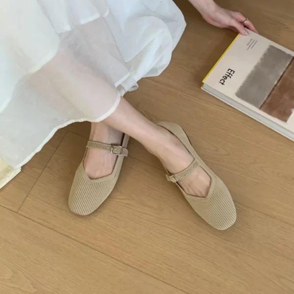 my-11134207-820l5-mp7fgerz2lfma2.webp Knit Square Toe Mary Jane Flats