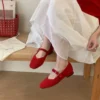 my-11134207-820le-mp7fgerzywi3be.webp Knit Square Toe Mary Jane Flats